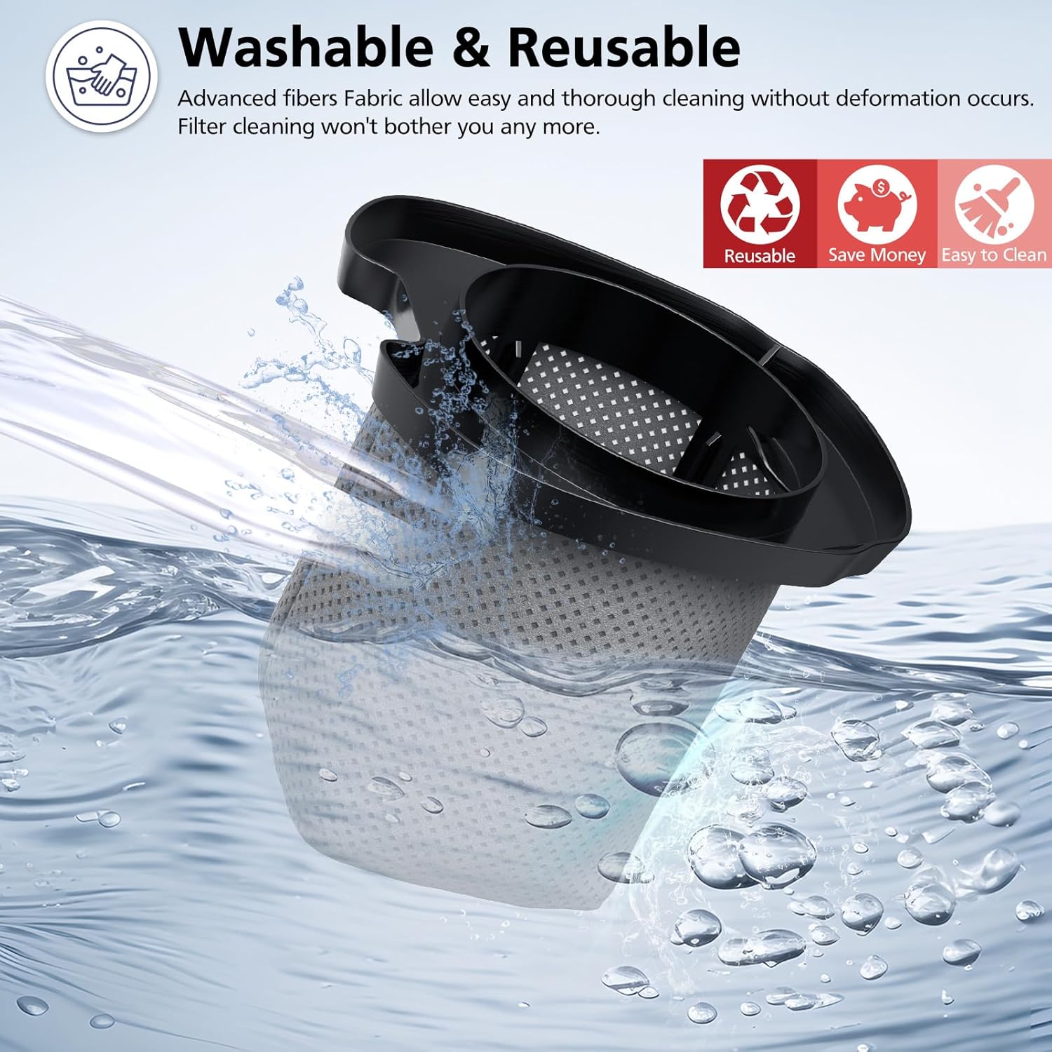 6 Pack CH701 Vacuum Filter Replacement Compatible with Shark Cyclone PET Handheld Vacuum CH700, CH701, CH701C and CH700WM, Compare to Part# XDCFCH700